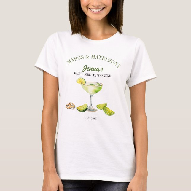T-shirt Enterrement de vie de jeune fille Margs et Matrimo (Devant)