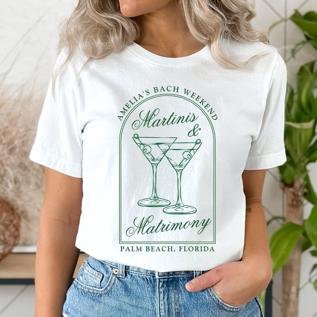 T-shirt Enterrement de vie de jeune fille Martinis & Matri (Créateur téléchargé)