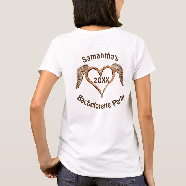 T-shirt Enterrement de vie de jeune fille rustique (Dos)