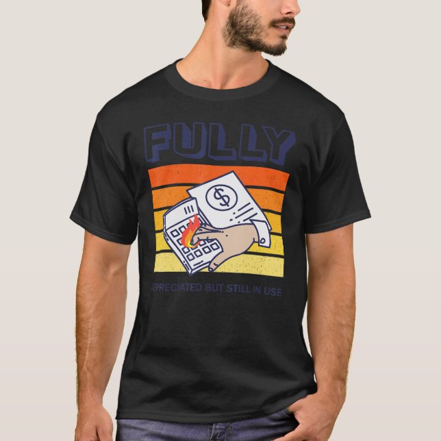 T-shirt Entièrement Amorti, Mais Toujours En Cours D'Utili (Devant)