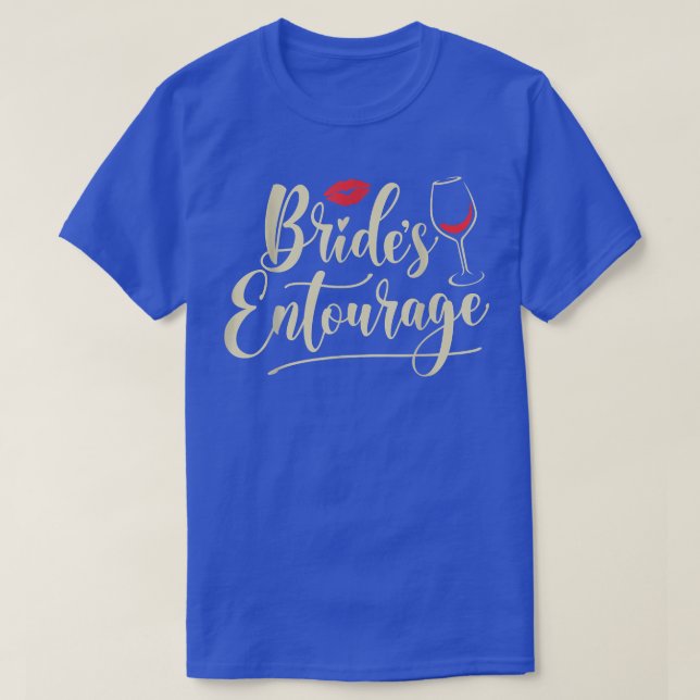 T-shirt Entourage de la mariée, cadeau de proposition de l (Design devant)