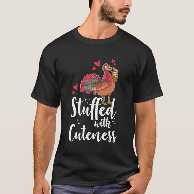 T-shirt Entourés De Vêtements Mignon Hommes Femmes Thankgi (Devant)