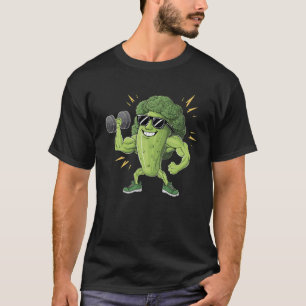 T-shirt Entraînement Amusant de Levage de Brocolis Gym Fit