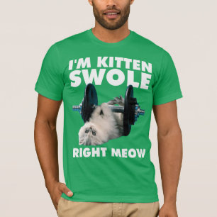 T-shirt Entraînement - Chat - Je suis Kitten Swole Right M