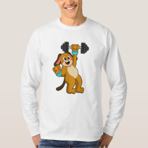 T-shirt Entraînement de chien à force avec Dumbbell