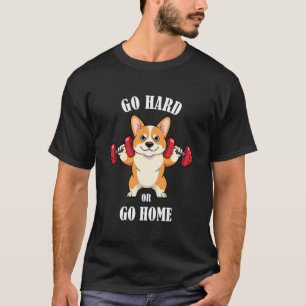 T-shirt Entraînement de Corgi soulevant des haltères Muscu