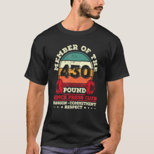 T-shirt Entraînement de poids à banc de 430 livres