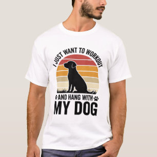 T-shirt Entraînement et détente avec mon chien Vintage ama