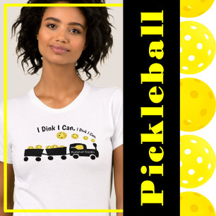 T-shirt Entraînement Pickball Je Dink Je Peux Yellow Ball