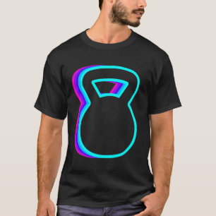 T-shirt Entraînement Rétro de Levage de Kettlebell Vaporwa