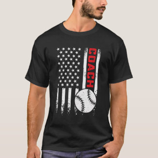 T-shirt Entraîneur Américain De Baseball 4E De