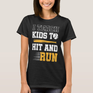 T-shirt Entraîneur De Baseball J'Apprends Aux Enfants À Fr