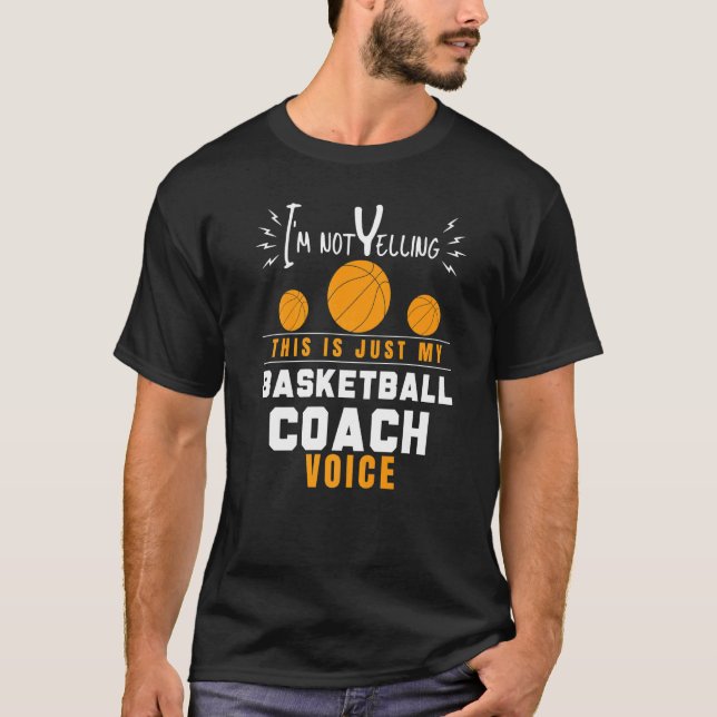 T-shirt Entraîneur De Basket-Ball cool Pour Hommes Équipe  (Devant)
