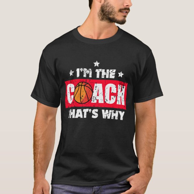 T-shirt Entraîneur de basket-ball - énonciations drôles de (Devant)