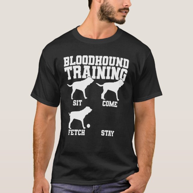 T-shirt Entraîneur de chien de Bloodhound (Devant)