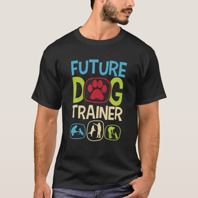 T-shirt Entraîneur de chien futur - Handler d'agilité Amou (Devant)