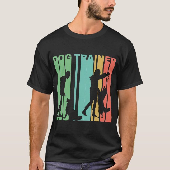 T-shirt Entraîneur de chien rétro (Devant)