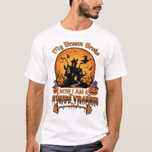 T-shirt Entraîneur de fitness Halloween Balai Cassé Sorciè