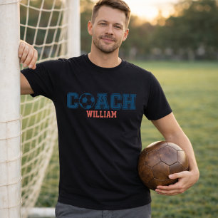 T-shirt Entraîneur de Football Personnalisé Nom Varsity Ty