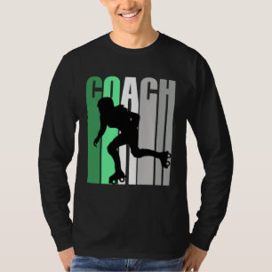 T-shirt Entraîneur de roller skating Coach Vert de Roller