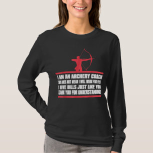 T-shirt Entraîneur de tir à l'arc Travailler gratuitement