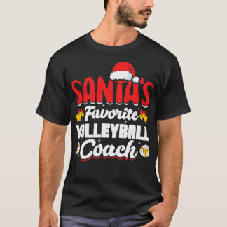 T-shirt Entraîneur de volley-ball favori de Santas