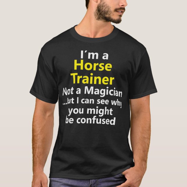 T-shirt Entraîneur Drôle Cheval Entraîneur Emploi Équestre (Devant)