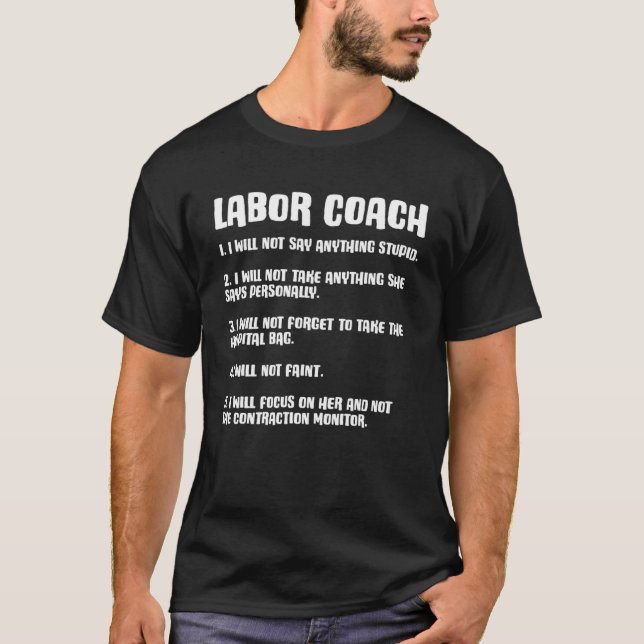 T-shirt Entraîneur du travail s'attend à un futur père Nou (Devant)