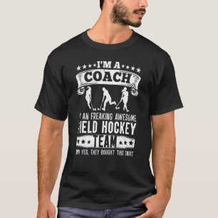 T-shirt Entraîneur D'Une Équipe De Hockey De Terrain Fraîc