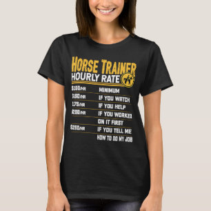T-shirt Entraîneur Horaire Taux Horaire Entraîneur Équestr