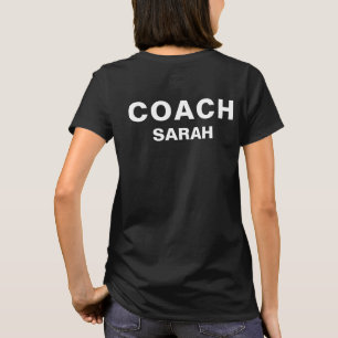 T-shirt Entraîneur personnalisé Black Bold Text