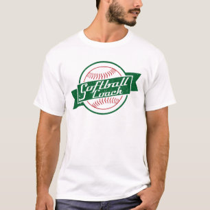T-shirt Entraîneur Sofball avec nom et numéro Retour Impri