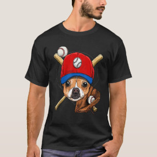 T-shirt Entraîneurs de joueurs de baseball Chihuahua Chien