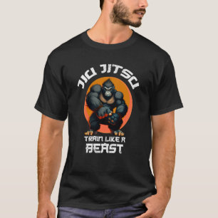 T-shirt Entraînez-vous comme une bête Jiu Jitsu Gorilla BJ