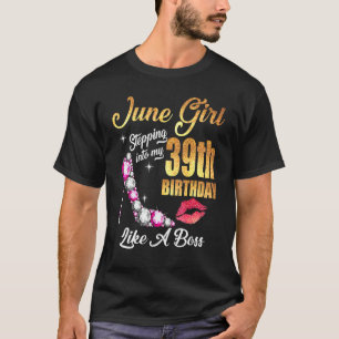 T-shirt Entrée Dans Mon 39E Anniversaire Comme Un Patron P