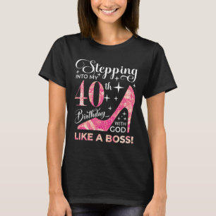 T-shirt Entrée dans mon 40e anniversaire avec de l'or rose
