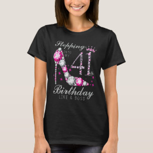 T-shirt Entrée Dans Mon 41 Anniversaire Comme Un Patron 41