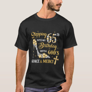 T-shirt Entrée En Mon 65E Anniversaire Avec La Grâce De Di