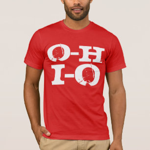 T-shirt Entrée-sortie de l'OH Ohio, grunge rouge et