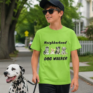 T-shirt Entreprise de Promeneur de Chiens de Quartier