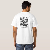 Entreprise QR Code Scan Me Mans Back Print White
