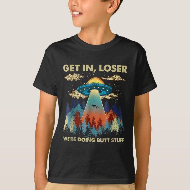 T-shirt Entrer Dans Alien Perdu Ufo Drôle Faisait Des Chos (Devant)