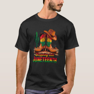 T-shirt Entrer dans Juneteenth Célébrer la Liberté Cowbo