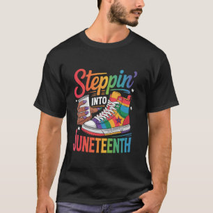 T-shirt Entrer dans Juneteenth Femme Afro Filles Noires Sn
