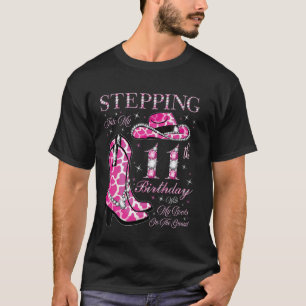 T-shirt Entrer dans mon 11ème anniversaire avec mes bottes
