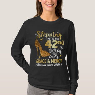 T-shirt entrer dans mon 42e anniversaire avec grâce des di