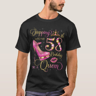 T-shirt Entrer dans mon 58e anniversaire comme la reine 58