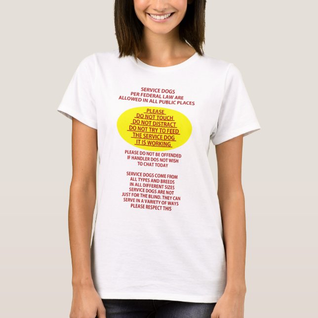 T-shirt Entretenez l'étiquette de chien (Devant)