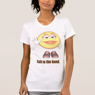 T-shirt Entretien au scoop décontracté de dames de main
