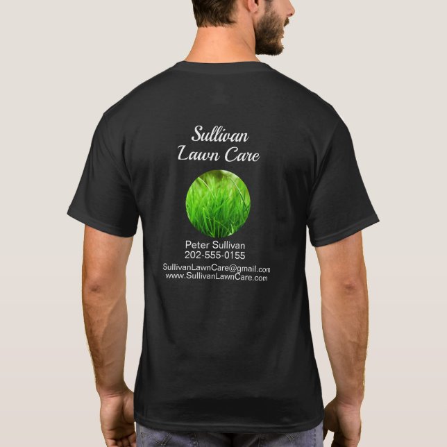 T-shirt Entretien de la pelouse Entreprise de moulage de l (Dos)